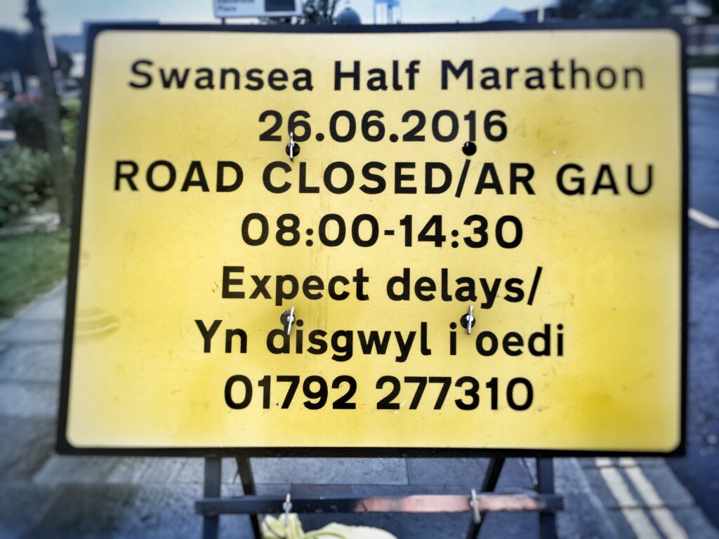 TEMPORARY ROAD CLOSURES RESTRICTIONS Swansea Half Marathon